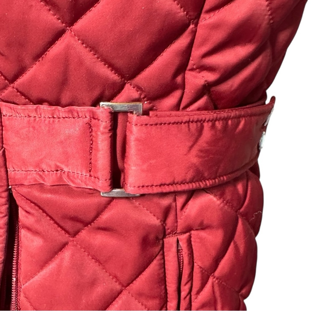 Ariat Red Quilted Jacket Women's Small Pockets Lined Full Zipper Snaps - Picture 10 of 15